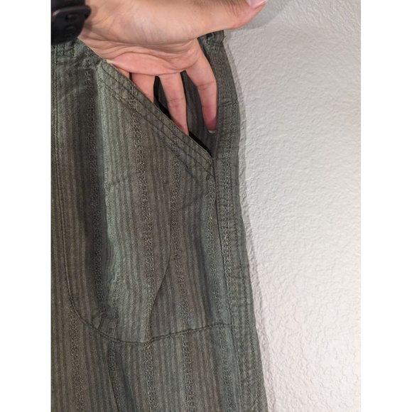 Free People Size 4 Olive Green Textured Wide Legged Pants - Picture 4 of 10